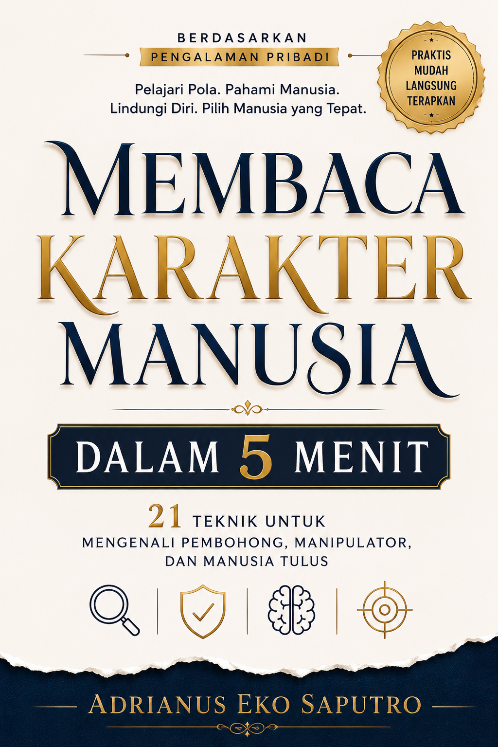 Cover Buku Membaca Karakter Manusia Dalam 5 Menit